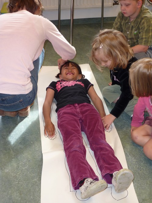 Kids learning names of body parts